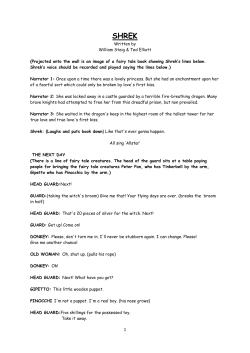 Shrek Script - The Meadows Primary School