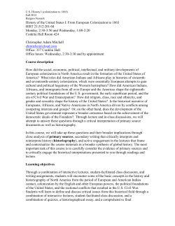 History of the United States I: From European Colonization to 1865