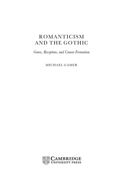 romanticism and the gothic - Assets