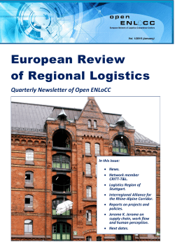European Review of Regional Logistics