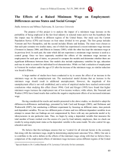 The Effects of a Raised Minimum Wage on