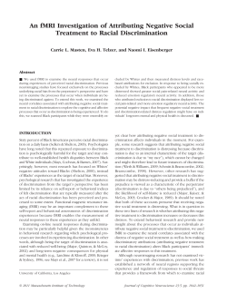 An fMRI Investigation of Attributing Negative Social