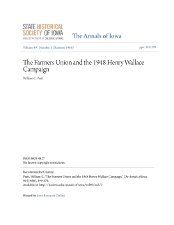 The Farmers Union and the 1948 Henry Wallace Campaign