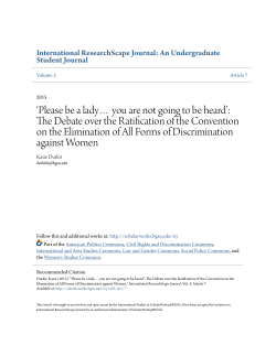 Please be a lady&hellip; you are not going to be heard