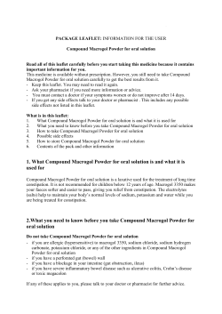 1. What Compound Macrogol Powder for oral solution is and what it