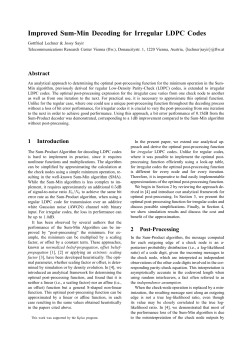 Improved Sum-Min Decoding for Irregular LDPC Codes