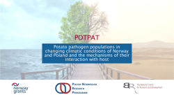 POTPAT Potato pathogen populations in changing climatic