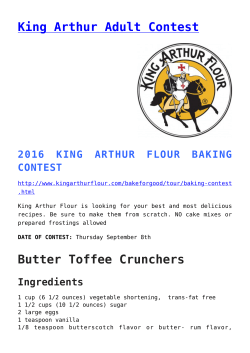 King Arthur Adult Contest