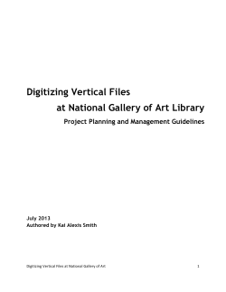 Digitizing Vertical Files at National Gallery of Art Library Project
