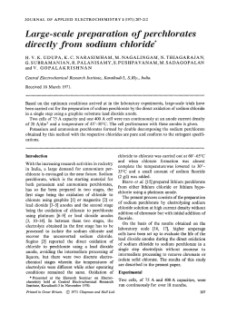 Large-scale preparation of perchlorates directly from sodium chloride