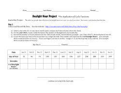Daylight Hour Project -An Application of Cyclic