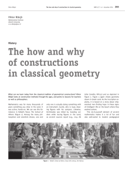 The how and why of constructions in classical geometry