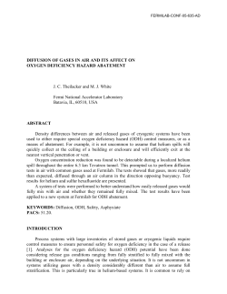 Diffusion of gases in air