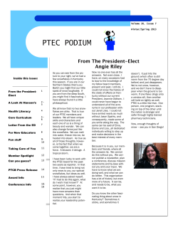 ptec podium - Pharmacy Technician Educators Council