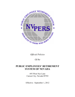PUBLIC EMPLOYEES` RETIREMENT SYSTEM OF NEVADA