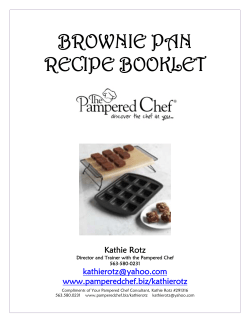 BROWNIE PAN RECIPE BOOKLET