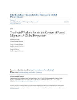 The Social Worker`s Role in the Context of Forced Migration: A