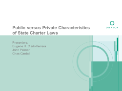 Public versus Private Characteristics of State Charter Laws