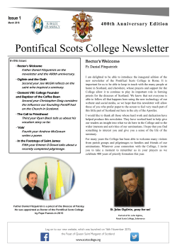 Pontifical Scots College Newsletter