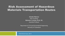 Risk Assessment of Hazardous Materials