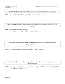 8.5 Variation Direct va - Clayton School District