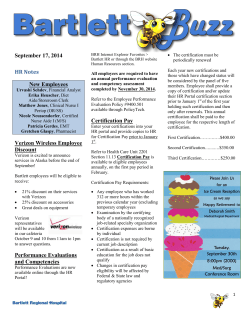 September 17, 2014 HR Notes New Employees Verizon Wireless