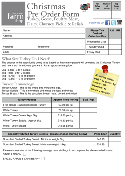 Christmas Pre-Order Form 2016 Meat