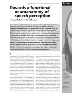 R9 Speech processing in the brain - The University of Texas at Dallas