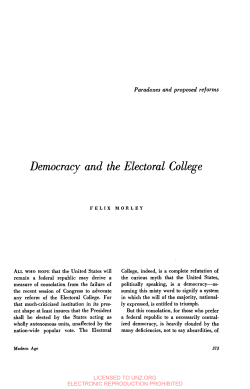 Democracy and the Electoral College