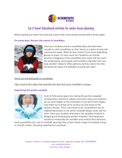Let it Snow! Educational activities for winter