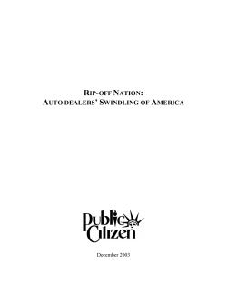 rip-off nation: auto dealers` swindling of america