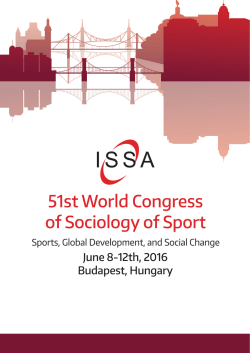 2016 Conference Abstracts - International Sociology of Sport