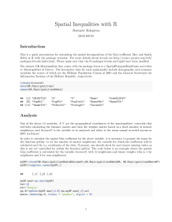 Spatial Inequalities with R