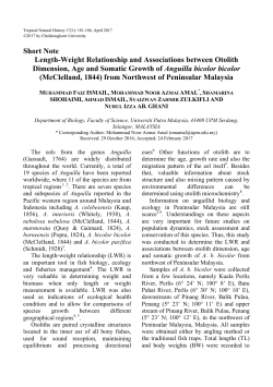 Length-Weight Relationship and Associations between Otolith