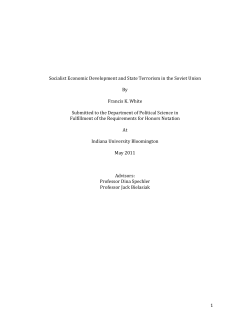 1 Socialist Economic Development and State Terrorism in the Soviet