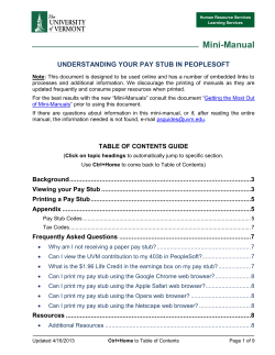 Understanding Your Pay Stub Mini Manual
