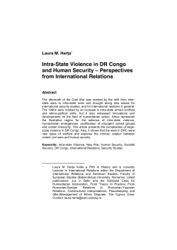 Intra-State Violence in DR Congo and Human Security