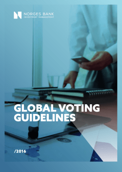global voting guidelines - Norges Bank Investment Management