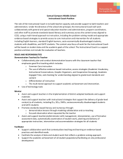 Samuel Gompers Middle School Instructional Coach Position