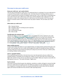 Five ways to raise your credit score