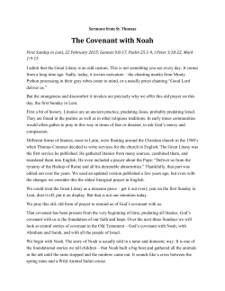 The Covenant with Noah - St. Thomas Episcopal Church