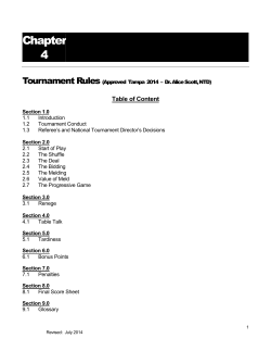 Tournament Rules - National Pinochle Association