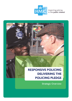 Policing pledge National Overview