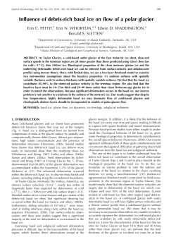 Influence of debris-rich basal ice on flow of a polar glacier