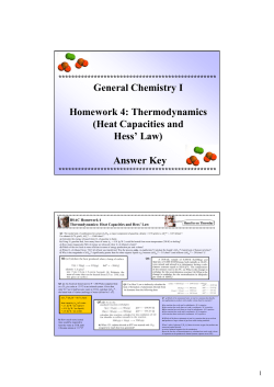 Heat Capacities and Hess` Law