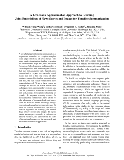 A Low-Rank Approximation Approach to Learning Joint Embeddings