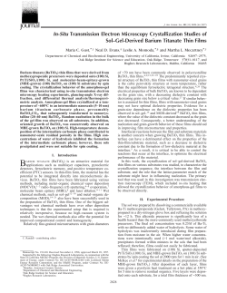In&ndash;Situ Transmission Electron Microscopy Crystallization Studies of