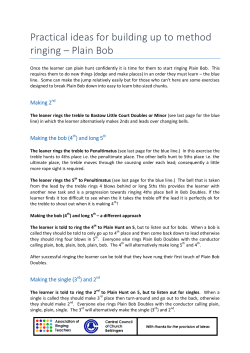 Plain Bob - North Bucks Branch