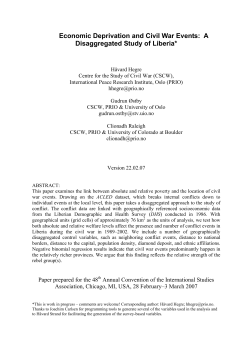 Economic Deprivation and Civil War Events: A Disaggregated Study