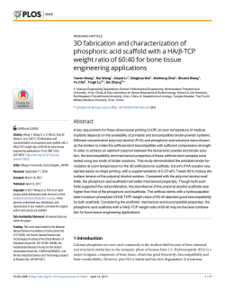 3D fabrication and characterization of phosphoric acid scaffold with